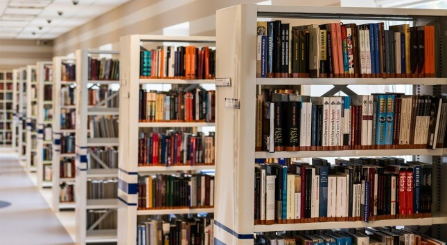 library book shelves