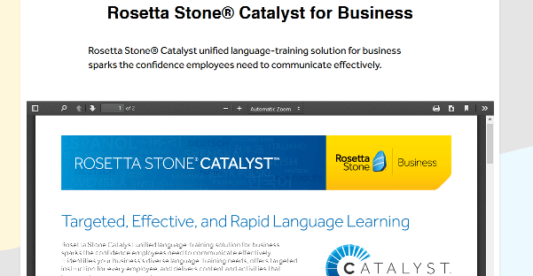 Rosetta Stone Catalyst