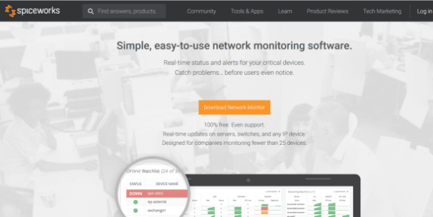 Spiceworks network monitoring